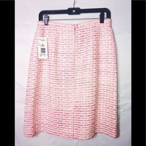 NWT tweed pink 100% silk skirt